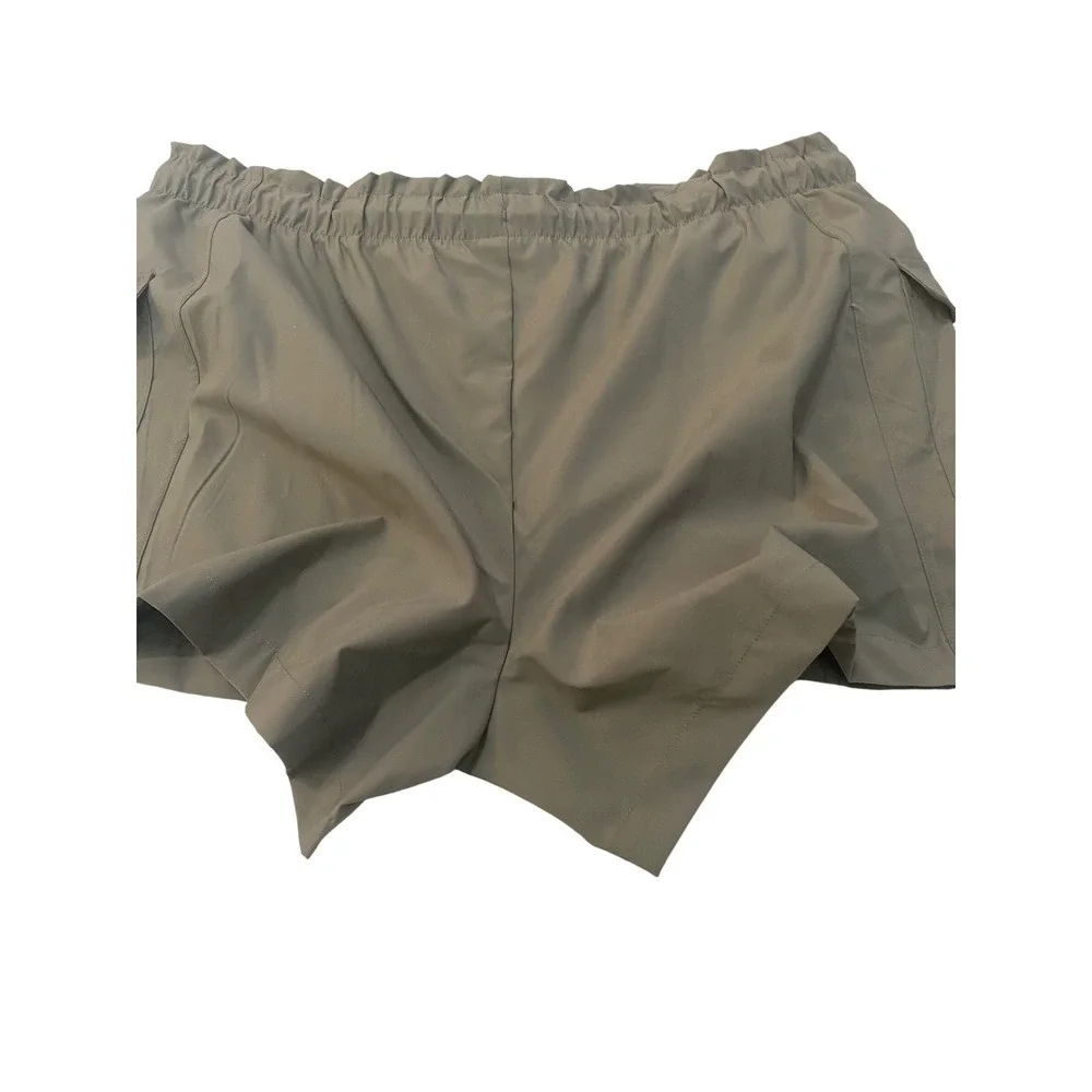 Avia Women's Cargo‎ Shorts Grey Fog Elastic Waist Hiking Utility Pockets NEW
